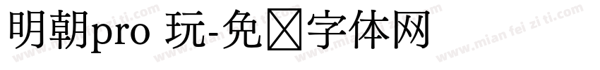 明朝pro 玩字体转换